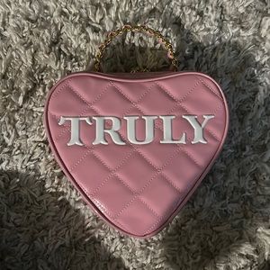 Truly Beauty Pink Heart Bag NWT